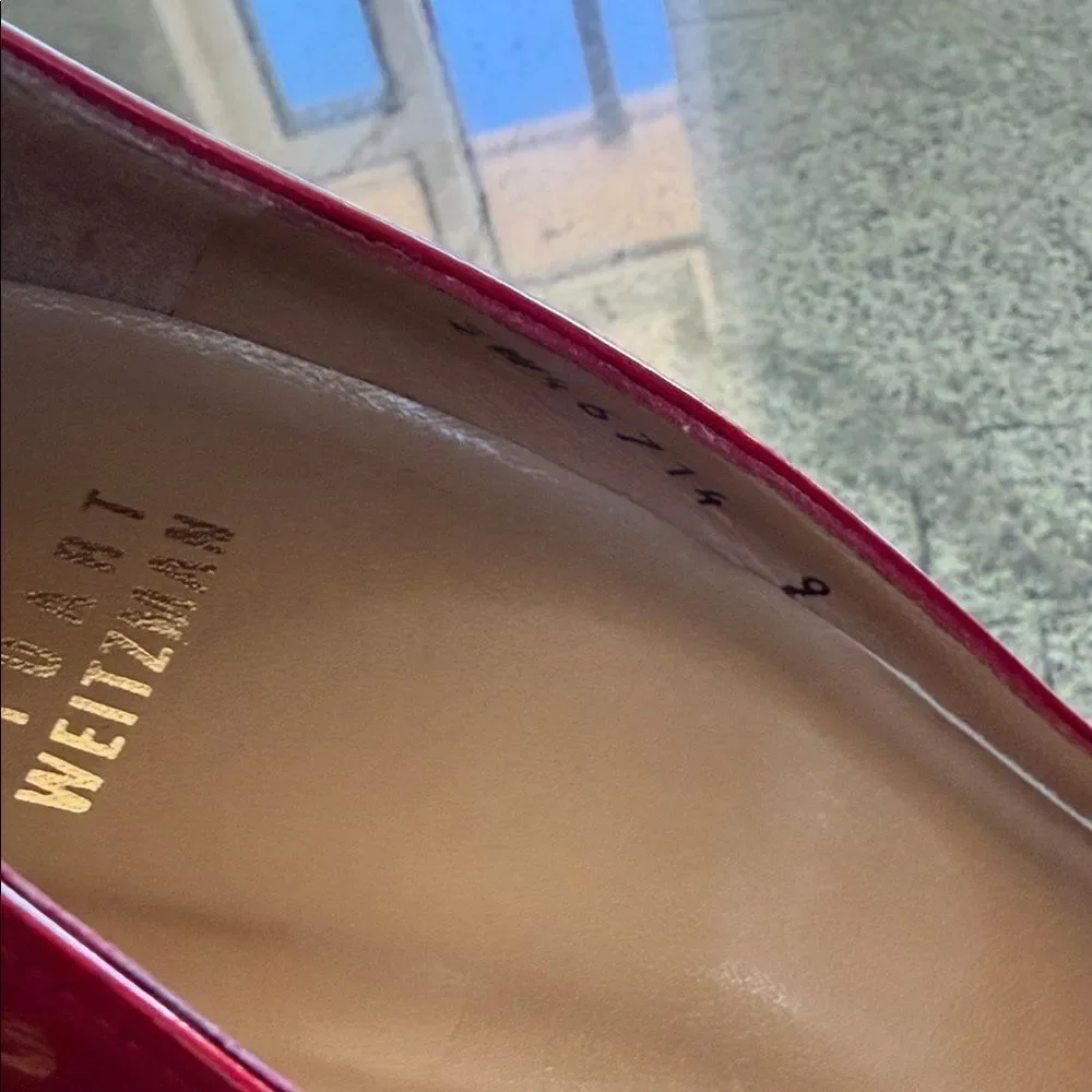 Stuart Weitzman Glossy Red Heels